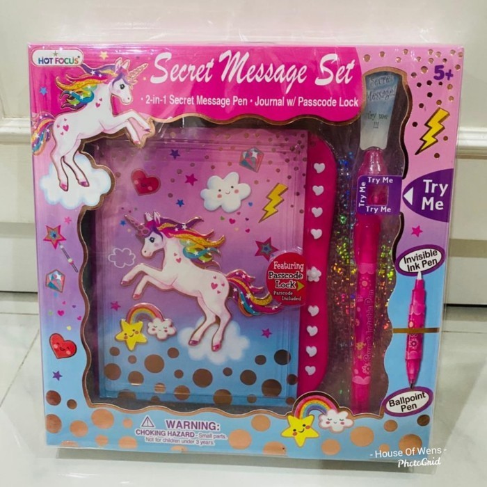 

SECRET MESSAGE SET - JOURNAL SET WITH PASSCODE LOCK WITH SPY PEN