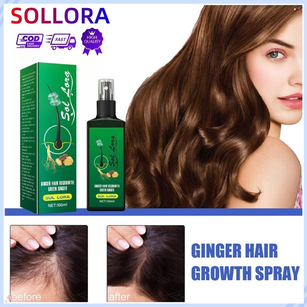 SOL LORA Hair Growth Care Spray 100ml Penumbuh Rambut Wanita Pria Secara Cepat Obat penumbuh rambut 
