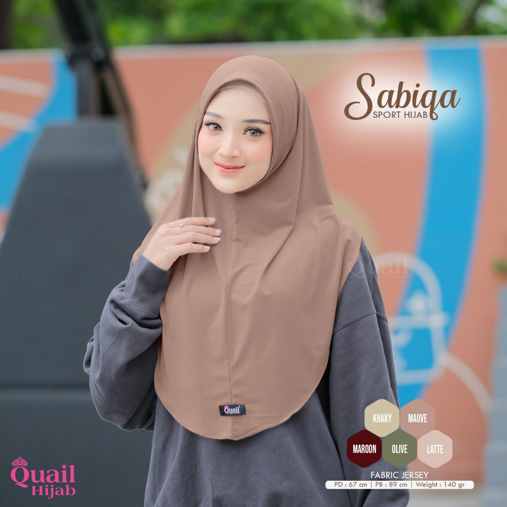 Sabiqa Daily Hijab Original Quail Hijab Sporty Quail Hijab Olahraga Quail Sabiqa Quail