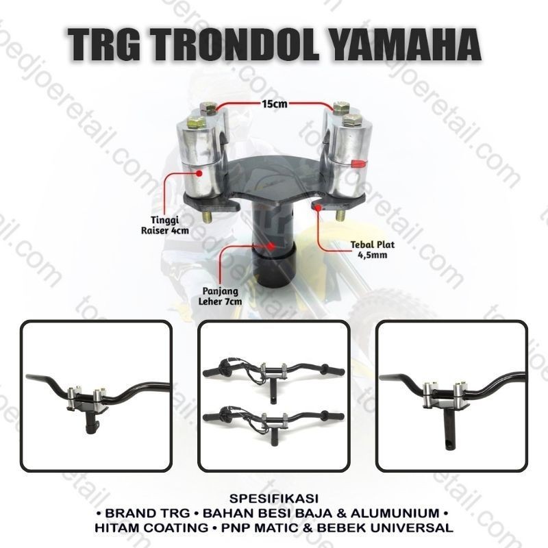 TRG Dudukan stang stir motor matic bebek yamaha mio xeon xride filano jupiter fizr stang trondol