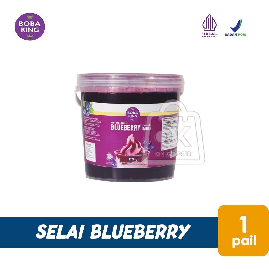 

Selai Blueberi Boba King Blueberry Jam (1 Pail 1,2kg)