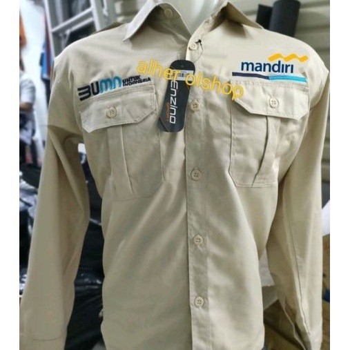 kemeja Bank mandiri baju bank mandiri seragam Bank mandiri pdh Bank mandiri kemeja kerja bank mandir