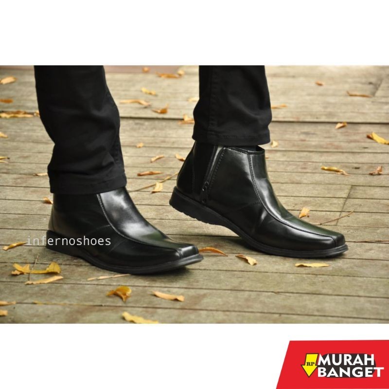 Sepatu pdh- Sepatu Pantofel Pria PDH Resleting Premium