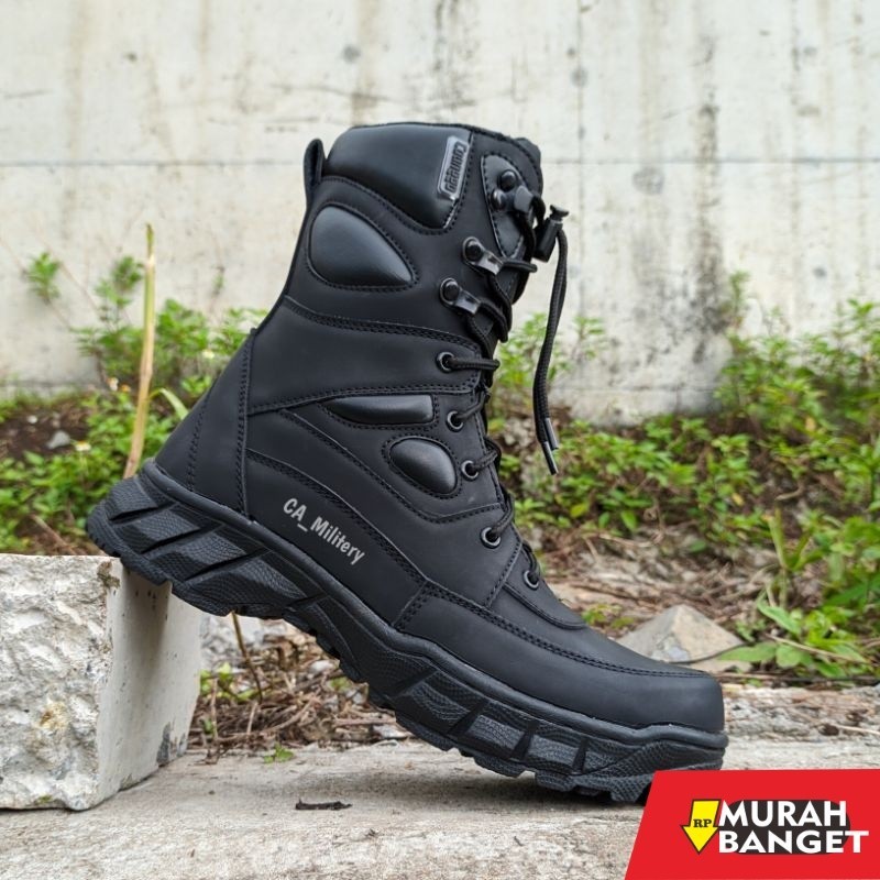 Sepatu pdh- SEPATU PDL SATPAM TNI AU AD AL  POLRI SECURITY TERBARU 2022 SAFETY B00TS UJUNG BESI