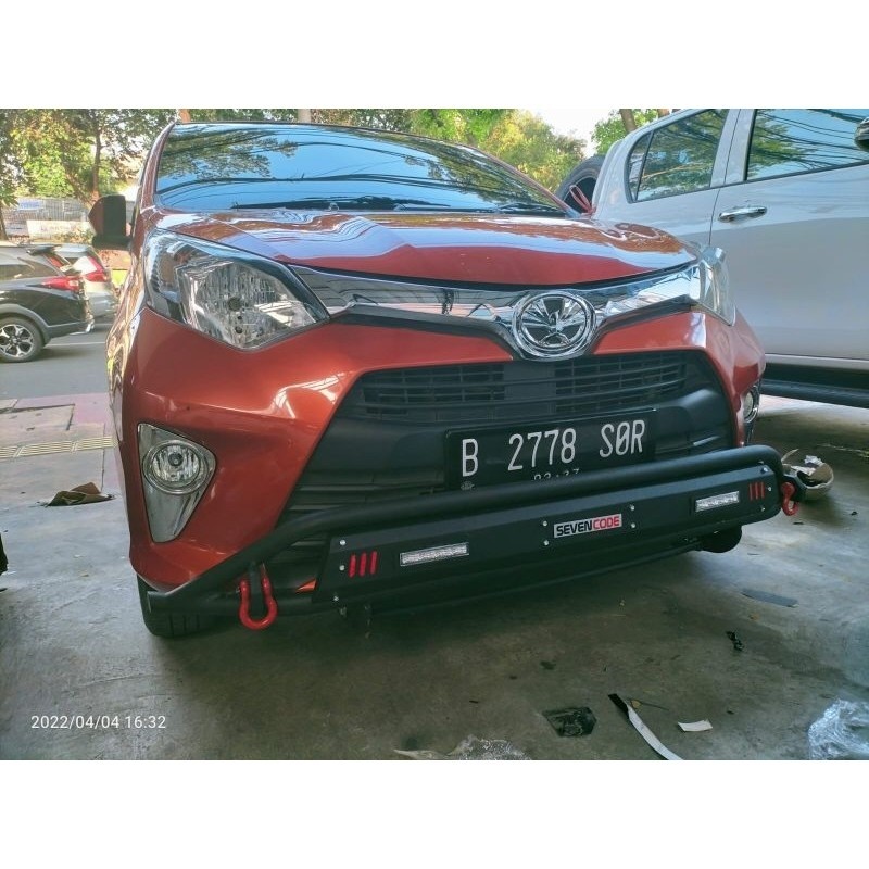 Paket Tanduk Depan Belakang Calya Sigra model Cobra Besi Sevencode Bumper Depan Belakang Calya Sigra