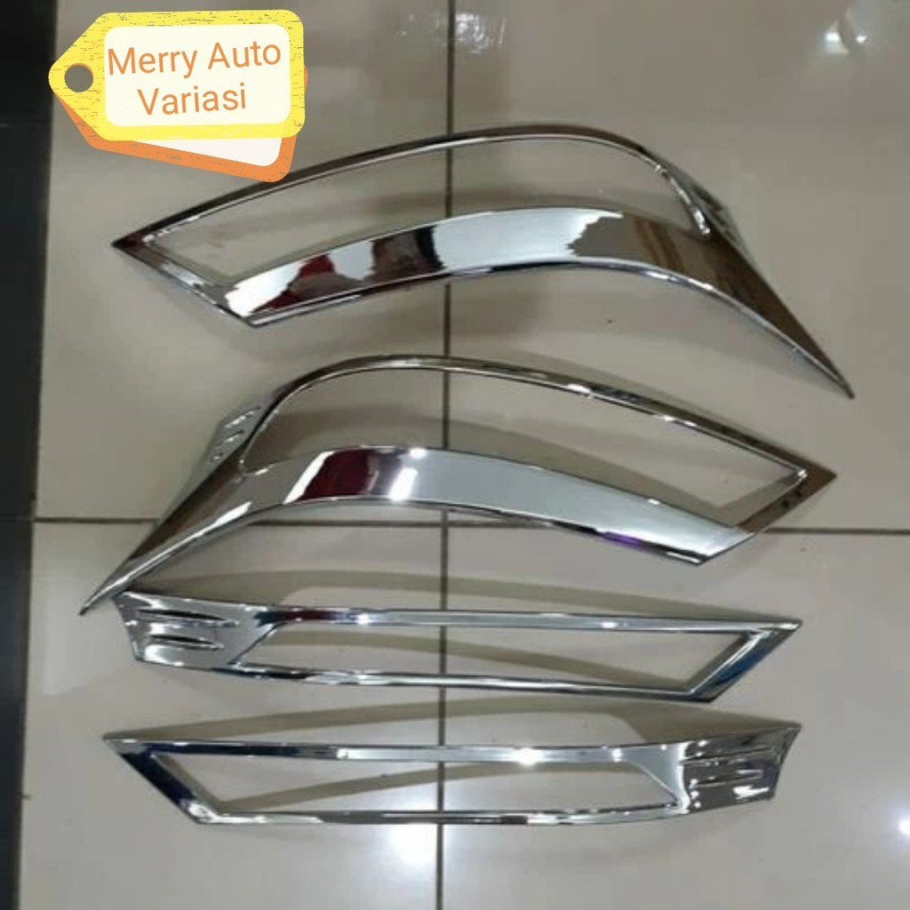 Garnish lampu chrome lampu depan AVANZA/XENIA 2019