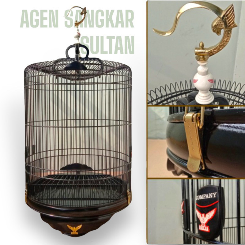 SANGKAR KANDANG MURAI RADJA JATI BLACK JACK HITAM COKLAT