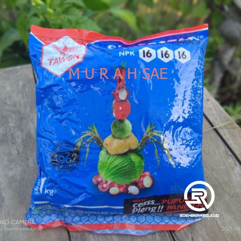 1Kg Pupuk NPK Mutiara 16-16-16 Cap Tawon
