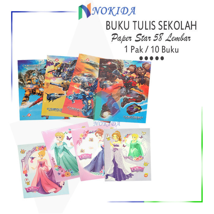 

Nokida Buku Tulis Sekolah Paper Star [isi 58 Lembar/10 Buku/1 Pack] / Buku Catatan Sekolah Paperstar / Alat Tulis Sekolah Lengkap / Perlengkapan Sekolah Untuk Anak Laki Laki Dan Perempuan