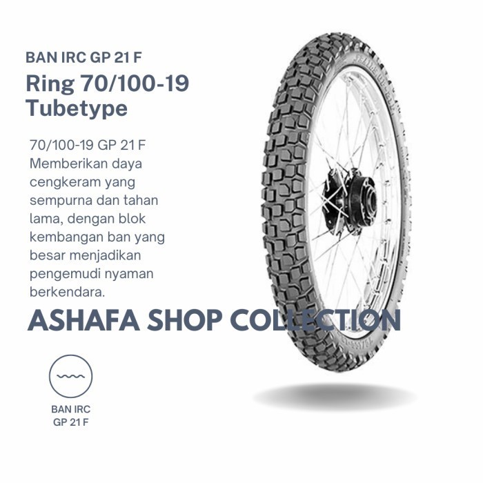 BAN DEPAN UNTUK MOTOR TRAIL KLX, CRF MOTORCROSS IRC 70/100-19 GP-21F