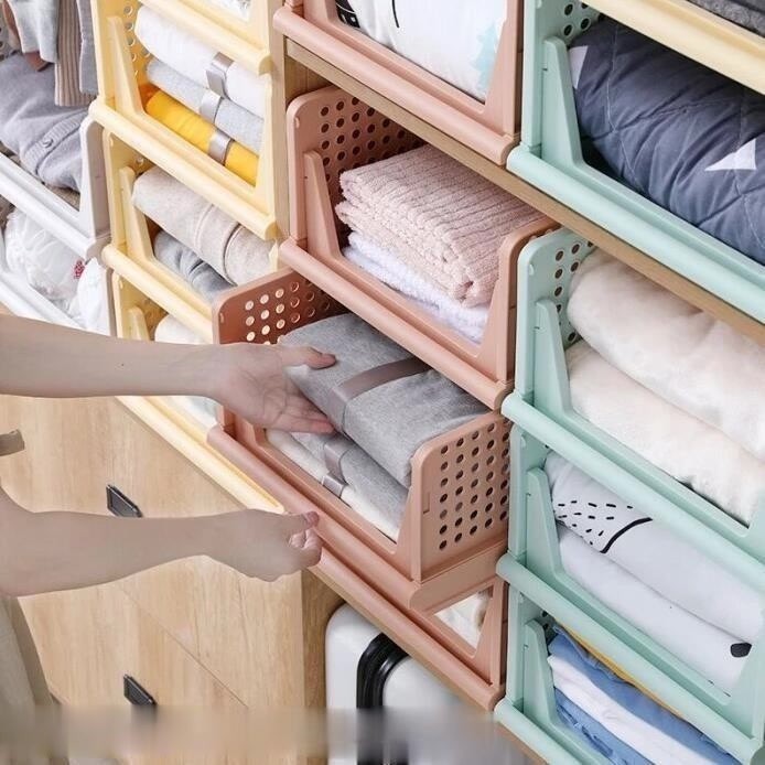 Rak Baju Portable / Storage Box Lipat / Rak Laci Penyimpanan Barang / Tempat Baju / Rak Mainan Anak