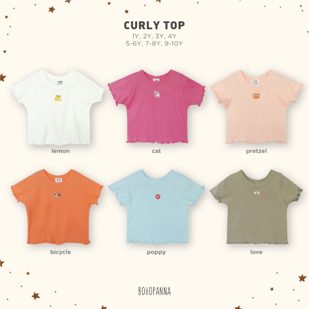 BOHOPANNA - CURLY TOP - Atasan Anak Perempuan