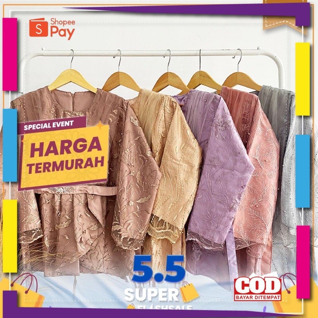 KAIN LEMBUT HALUS ADEM TEBAL / BATIK COUPLE TERMURAH - Atasan Kebaya Wanita Saja Kebaya Brokat Aufa 