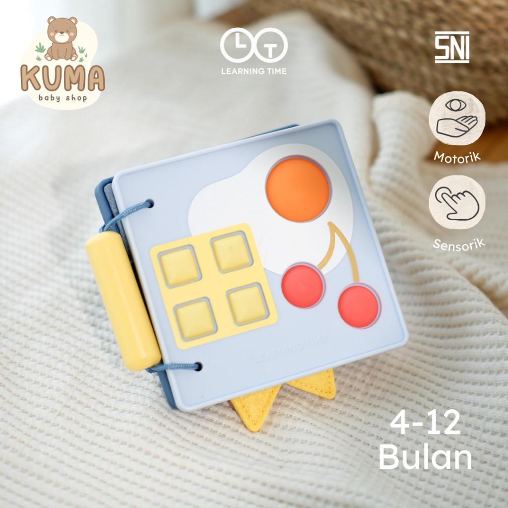 Learning Time Busier Book Movement Series - Buku Mainan Sensorik dan Motorik Bayi 4-12 Bulan