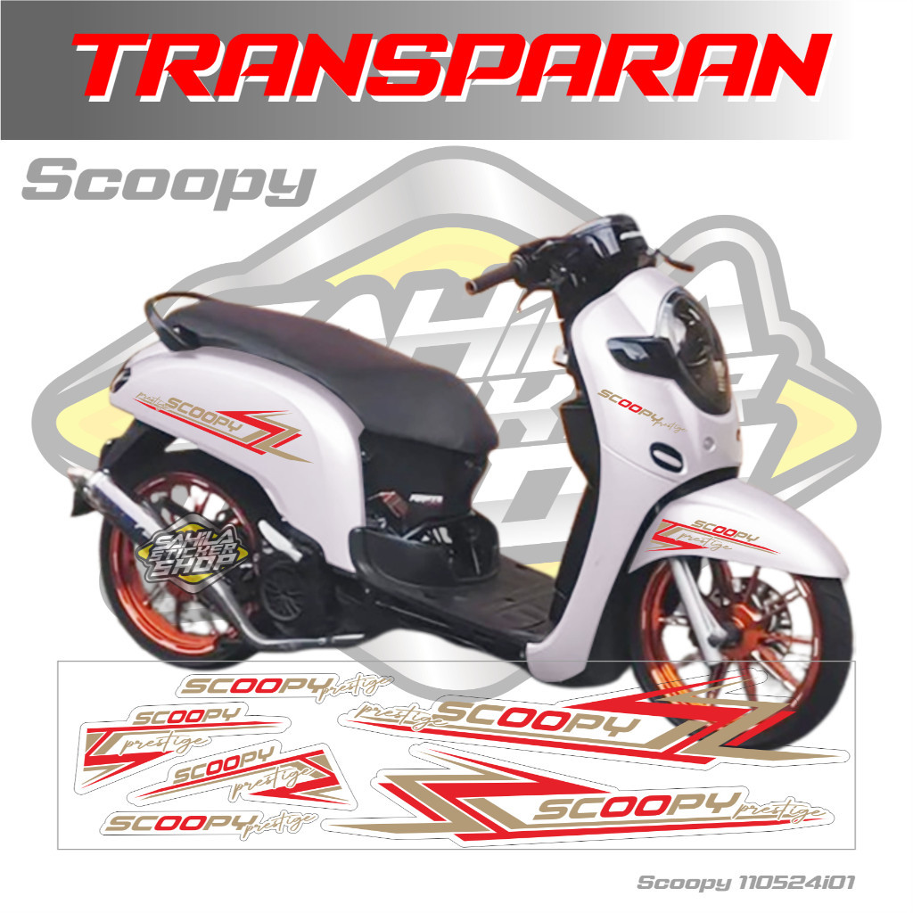 STIKER STRIPING SCOOPY PRESTIGE TRANSPARAN BENING 2021 2201 - VARIASI STIKER SCOOPY PRESTIGE BODY PU