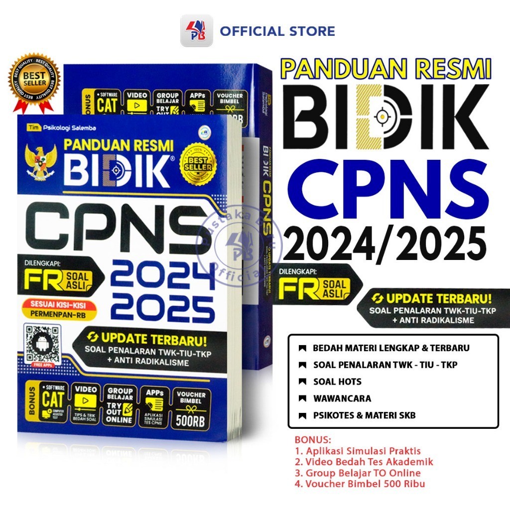 

[PROMO MURAH] Buku CPNS 2024 2025 / Panduan Resmi Bidik CPNS 2024-2025 (Update Terbaru) Sesuai Kisi kisi PERMENPAN-RB