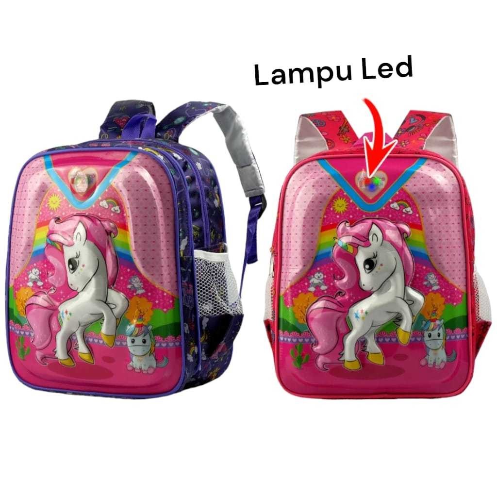 RANSEL ANAK SEKOLAH KARAKTER BOBA TAS SEKOLAH ANAK 3D LAMPU LED BOBA