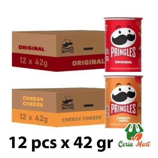 

Pringles Karton isi 12 pcs 42 gr Grosir Original Sour Cream Cheese