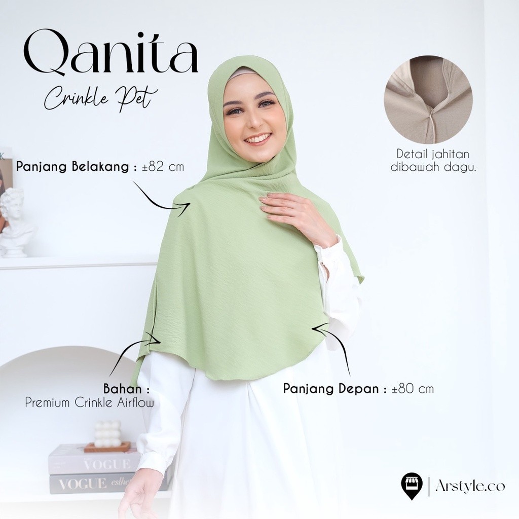 QANITA CRINKLE PET/hijab/hijab instan/crinkle/Cey