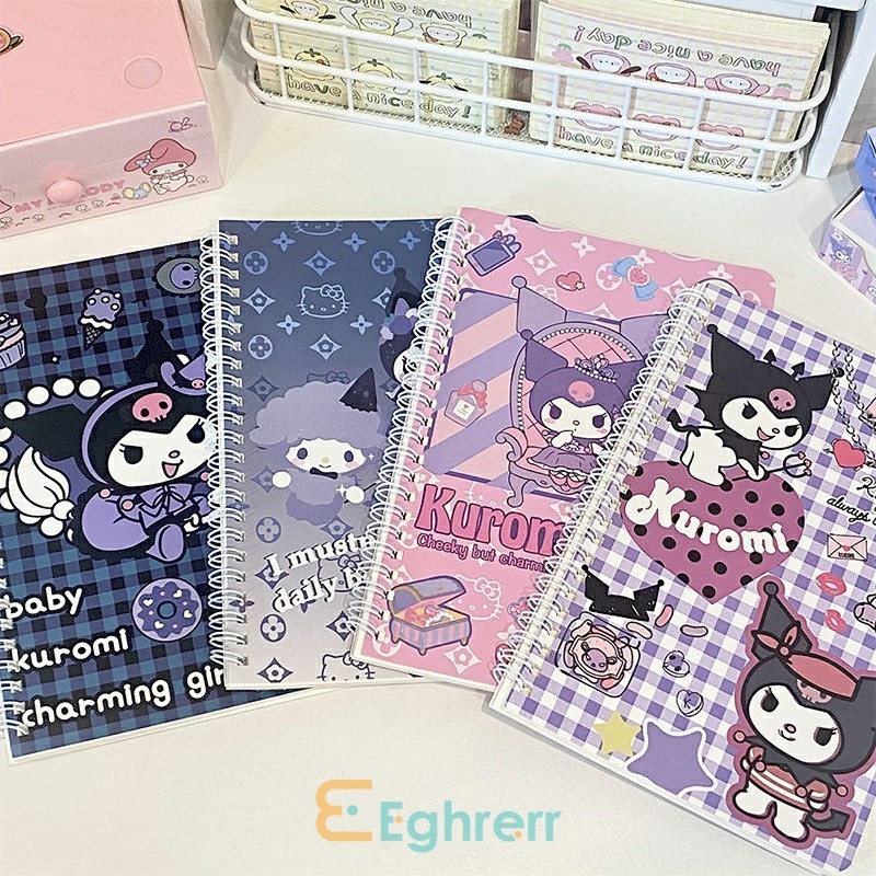 

Eeghrerr Sanrio Buku Tulis Ring A5/Note Book Ring Motif Buku Memo A5 Spiral isi 60 Lembar Notebook Kartun