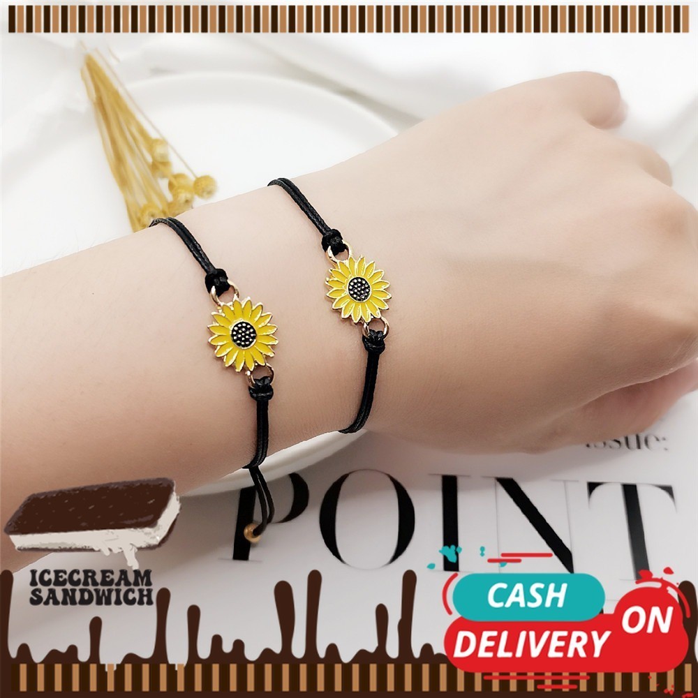 [ ICS ] Gelang Tali Persahabatan Anyaman Korean Fashion Gelang BFF Gelang Pasangan Sahabat Gelang et