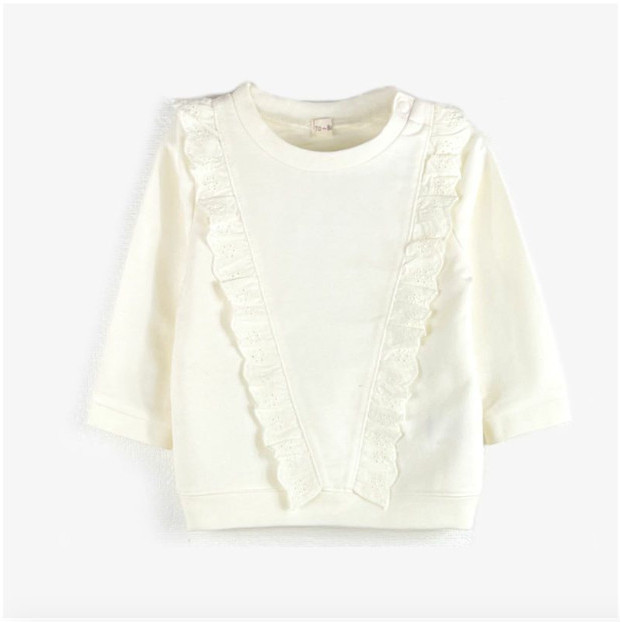 BAJU KAOS TSHIRT ELFINDOLL CLASSIC RUFFLE MOTIF LONGSLEEVE ANAK PEREMPUAN