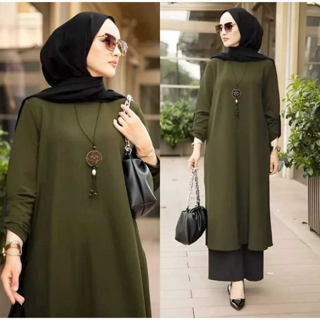 TUNIK CRINGKE AIRFLO/TUNIK MODEL TERBARU/TUNIK KEKINIAN/BAJU KEKINIAN/TUNIK LENGAN KANCING/TUNIK MUS