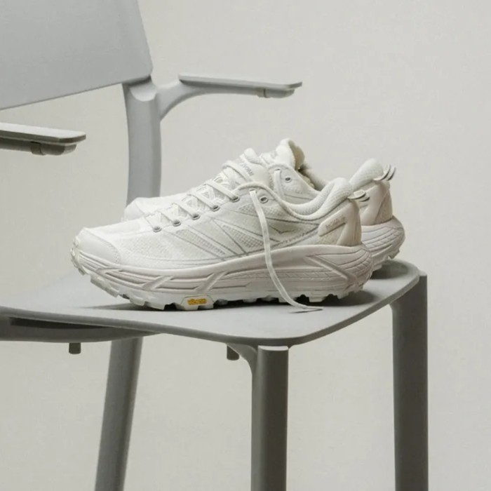 Sepatu Running trail Pria Hoka mafate speed 2 Unisex Trail running shoes -White - 43⅓