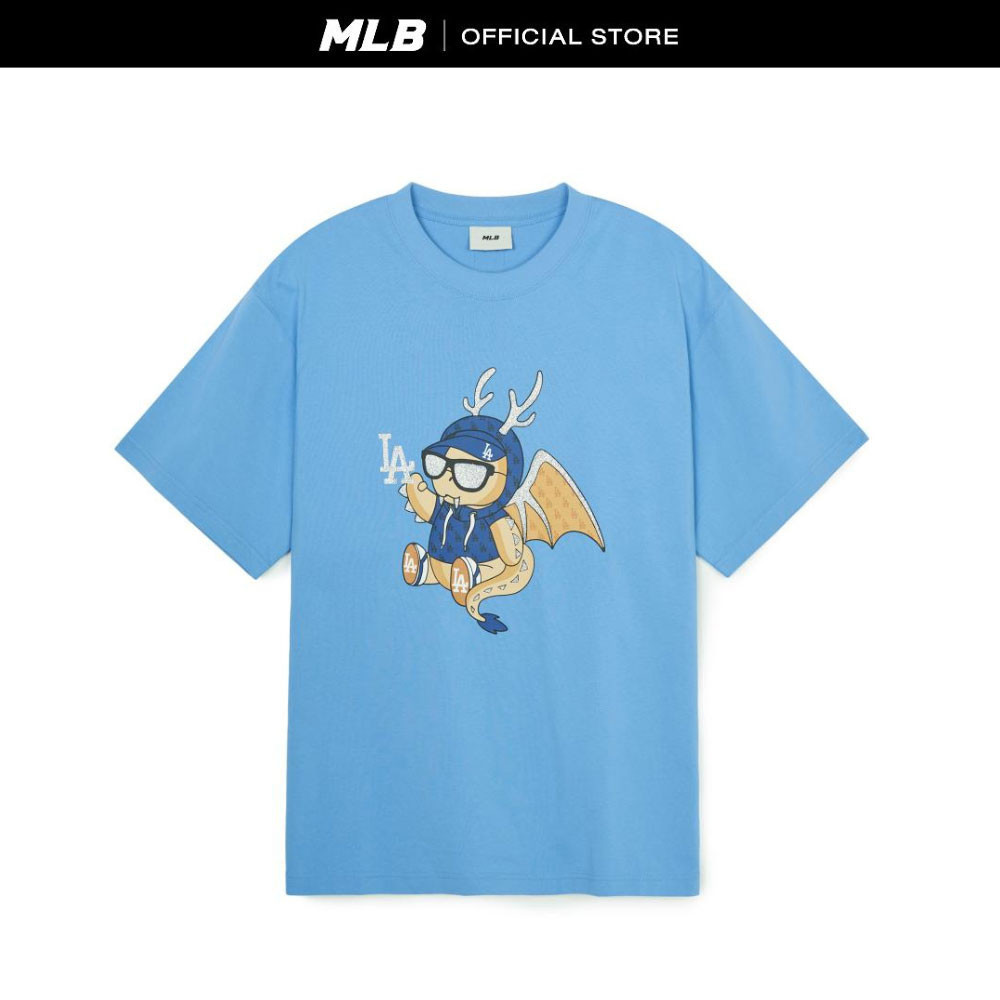 MLB Unisex New Year Dragon T-shirt model 3ATSQ0141 07BLL - Blue