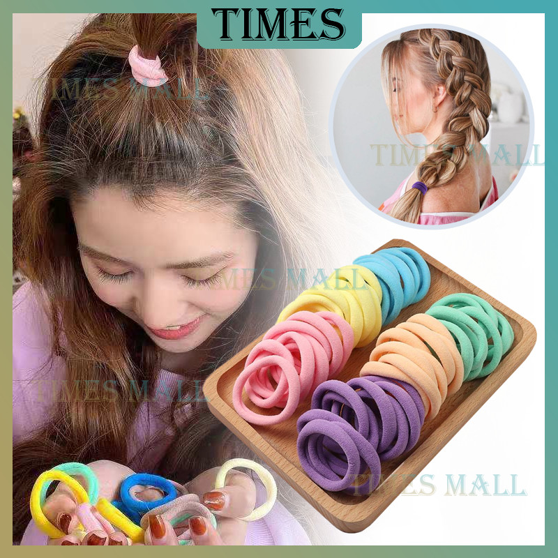 Ikat Rambut Donat Korea Style/Ikat Rambut Tebal Elastis/Ikat Rambut Korea Towel Ring Warna Warni/Ika