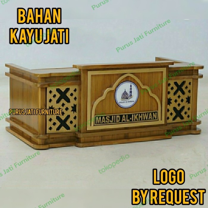 Meja Majelis Ilmu Meja Mimbar Podium Duduk Kajian Ngaji Islami - Panjang 100cm HARGA RAKYAT KELAS KO