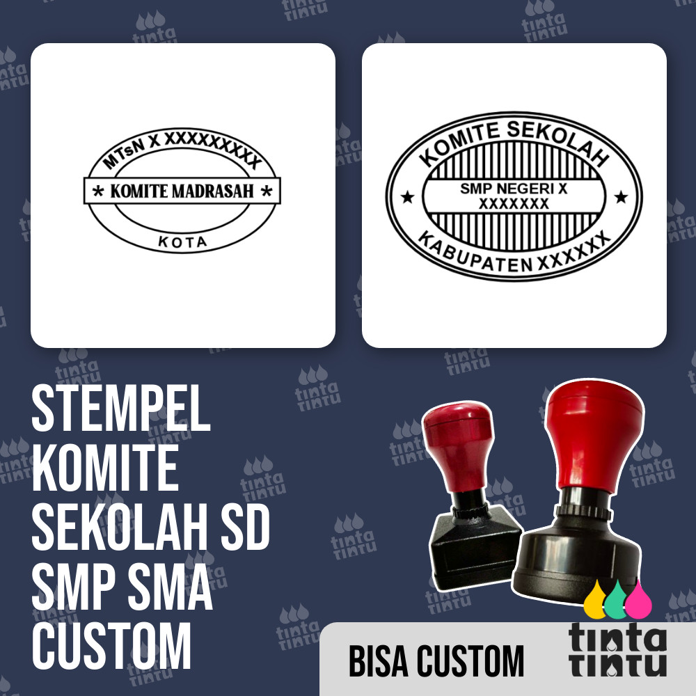 

Stempel Komite Sekolah SD SMP SMA Custom