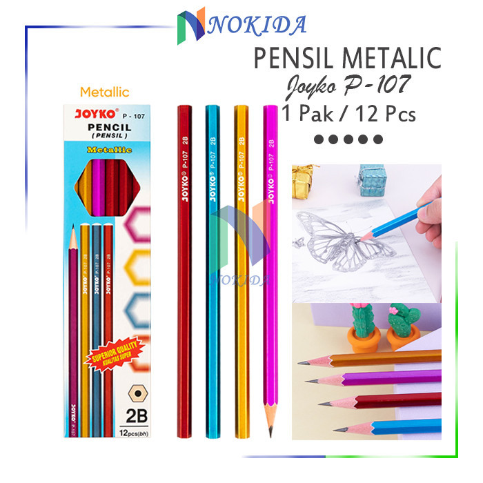 

Nokida Pensil Joyko P-107 (1 Pack/12 Pcs) / Pencil Tulis / Atk / Perlengkapan Sekolah / Pingsil Gambar