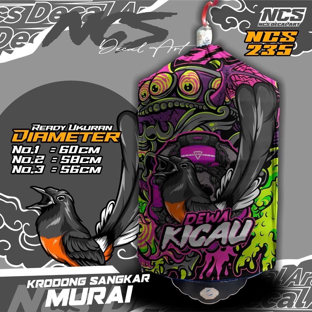 Kerodong MURAI BATU Motif Krodong SANGKAR murai batu Penutup sangkar Mengatasi OB Murai - NCS