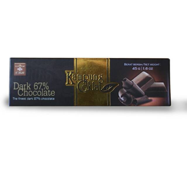 

DARK COKLAT 67% Bar netto : 45 gr (Kampung Coklat Blitar)