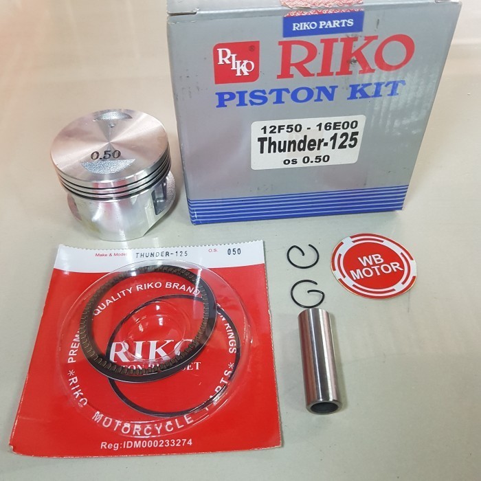 SEHER PISTON KIT THUNDER 125 UKURAN 50 RIKOPART WB MOTOR BANDUNG