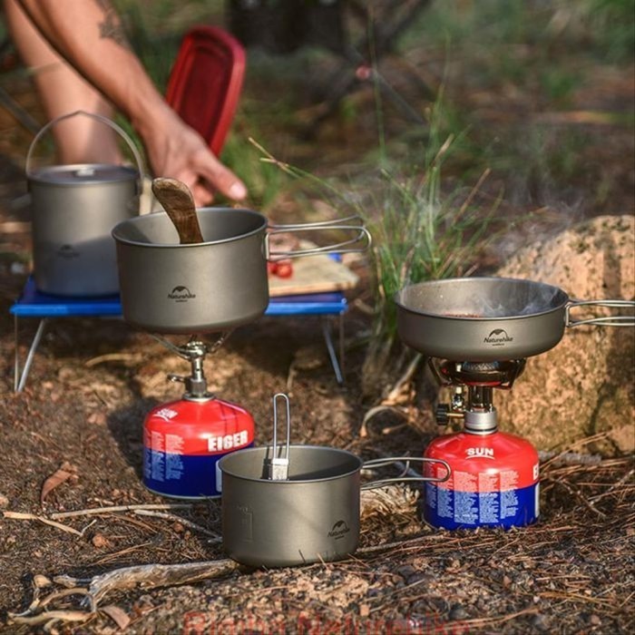 Titanium Pot TDG02 Naturehike NH18T202-B - Pancing Camping Ultralight