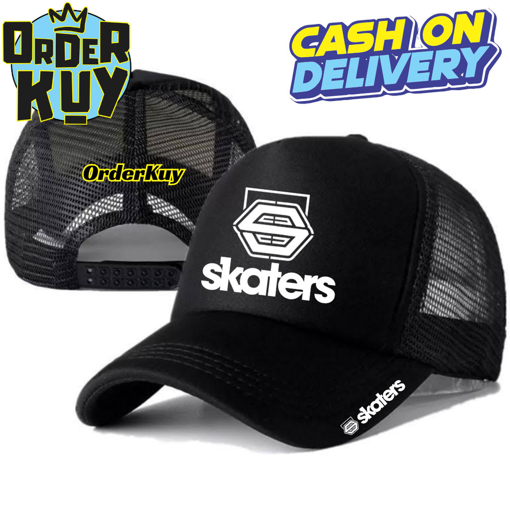 OrderKuy Topi Trucker SKATERS - Topi Distro SKATERS Logo - Topi SKATERS Premium - Topi Pria Dewasa -