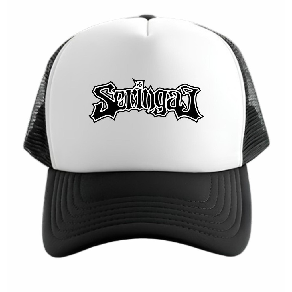 TOPI  TRUCKER MOTIF SERINGAI Pria