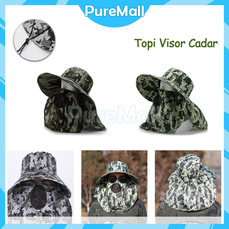 Topi Pantai Pria / Topi Visor Cadar Pria / Topi Visor Cadar Pria Anti UV Lebar