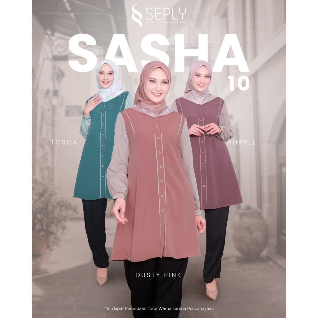 Ethica Tunik Sasha 10 | Tunik Ethica Terbaru | Tunik Polos | Tunik Kantor | Tunik Ethica Premium