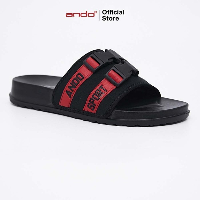 Freza_Store99 Ando Official Sandal Selop X-Treme Pria Dewasa - Hitam - 43