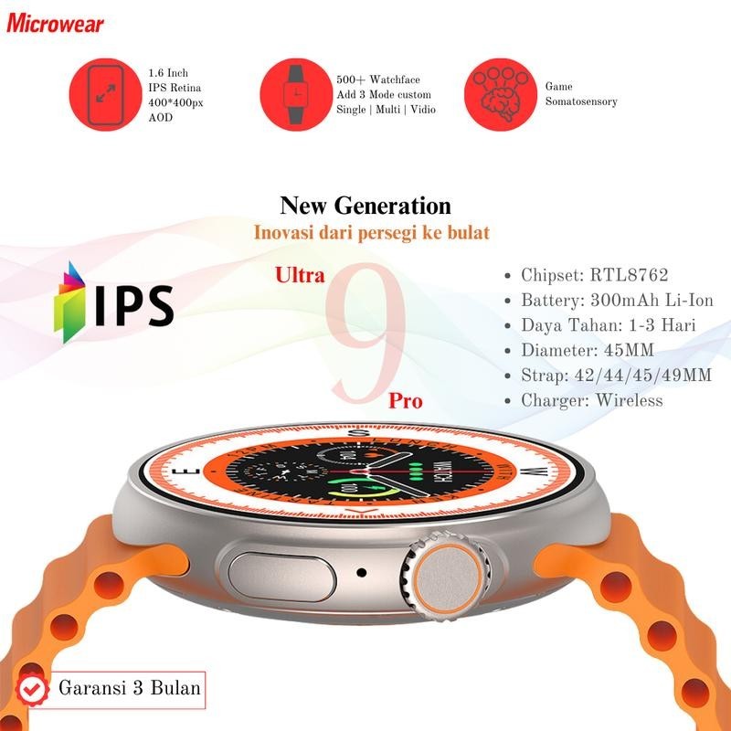 Microwear Smartwatch ULTRA 9 PRO 1.6"Inch Yiveee