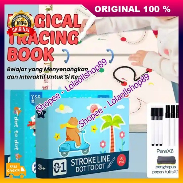 

Magical Tracking Book Magic Workbook Mainan Edukasi Belajar Yang Menyenangkan Dan Interaktif Untuk Si Kecil 100% ASLI ORIGINAL