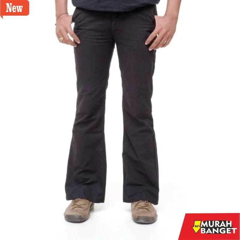 Denim Pria Jumbo Celana Panjang Chinos Cutbray Pria Wanita Cotton