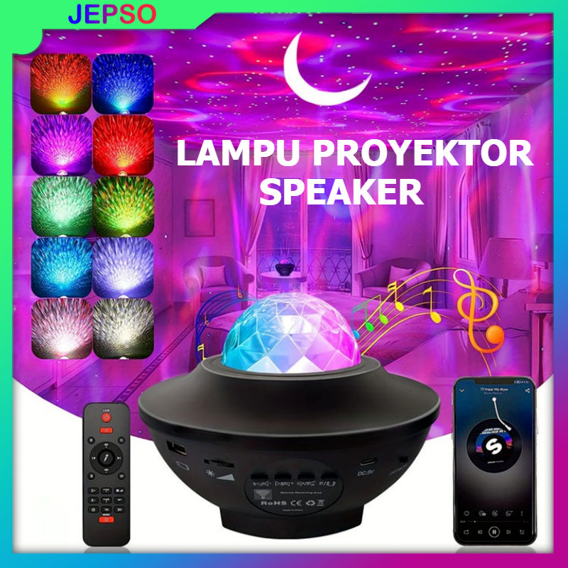 LAMPU HIAS / LAMPU TIDUR/LAMPU SPEAKER PROYEKTOR LANGIT MALAM BINTANG 2IN1 GALAXY NEBULA LAMP STARRY