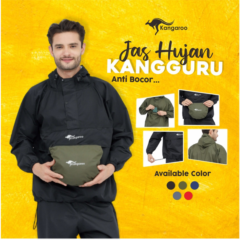 KANGAROO RAINCOAT jas ujan jas hujan pria dewasa mantel jas hujan pria setelan jas hujan jas hujan p