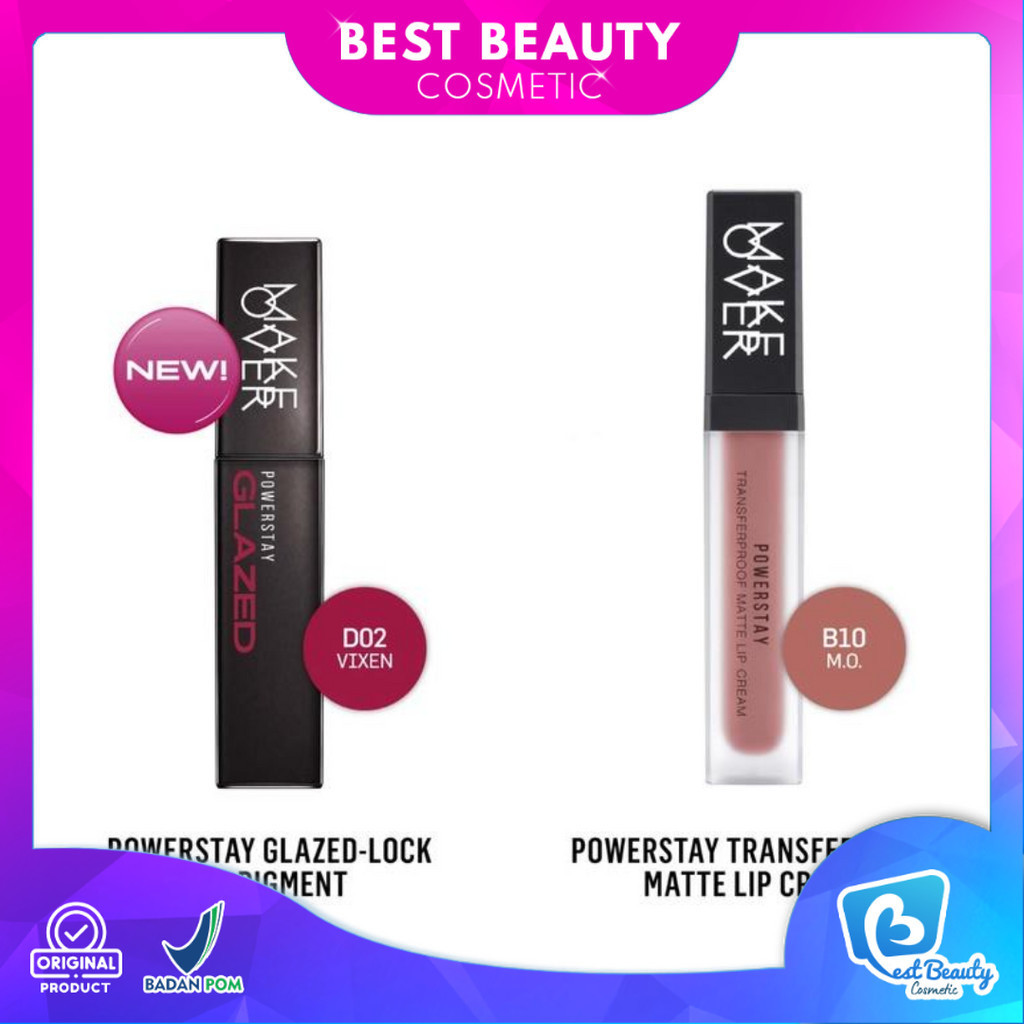 [BUNDLING Get Gift] Make Over Glazed Lock Lip Pigment - Transferproof Matte Lip Cream : The Irresist