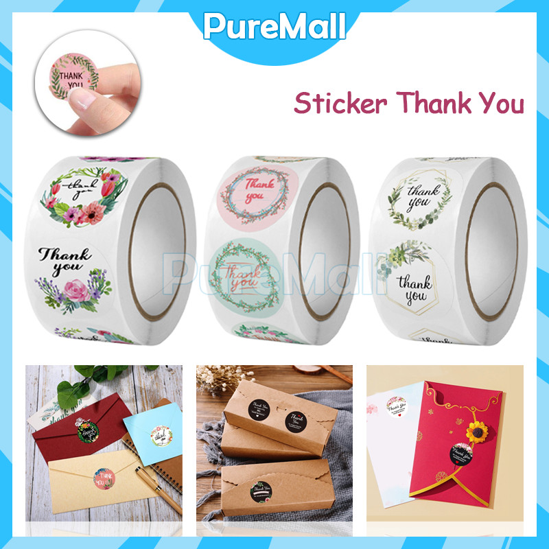 

Sticker Amplop / 500 Pcs (1 Roll) Sticker Thank You / Stiker Packing /