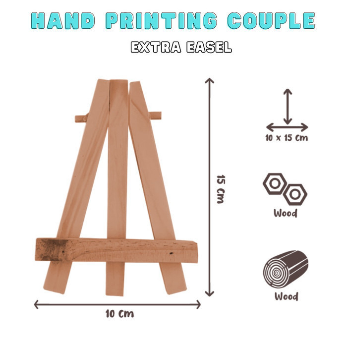 

Termurah~ DIY Hand Printing Kit | Hand Painting Kit Couple | Cap Tangan Couple - easel 15 cm
